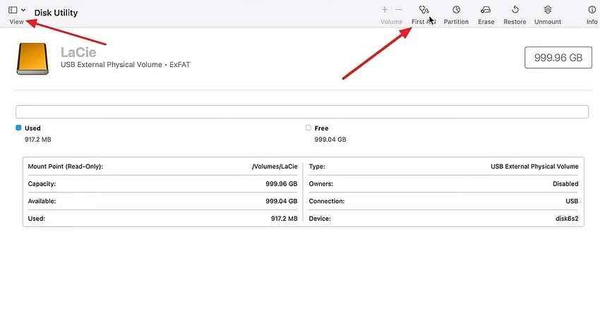 select a mac startup volume in disk utility
