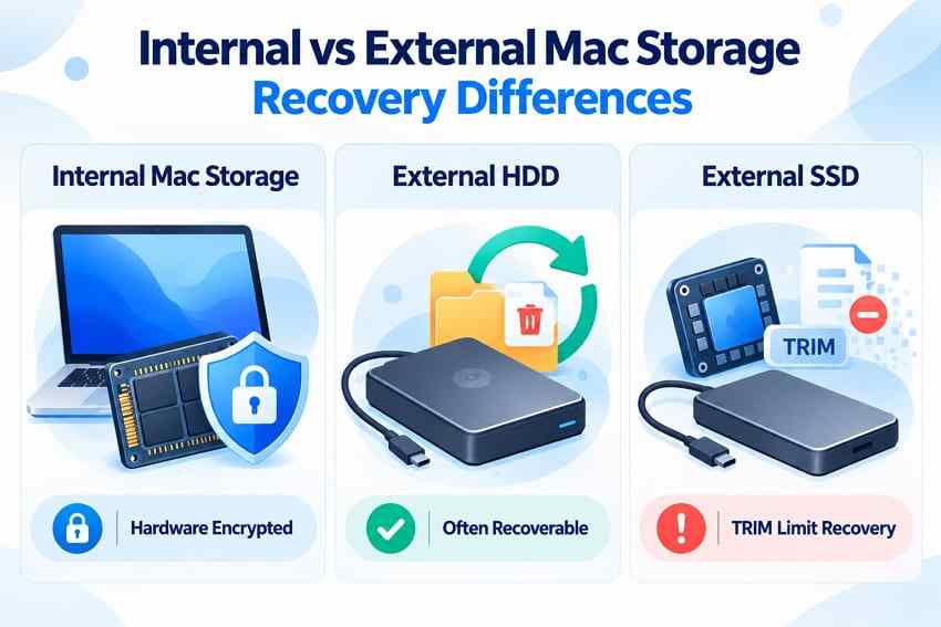 comparison of internal mac storage external hard drives and ssds