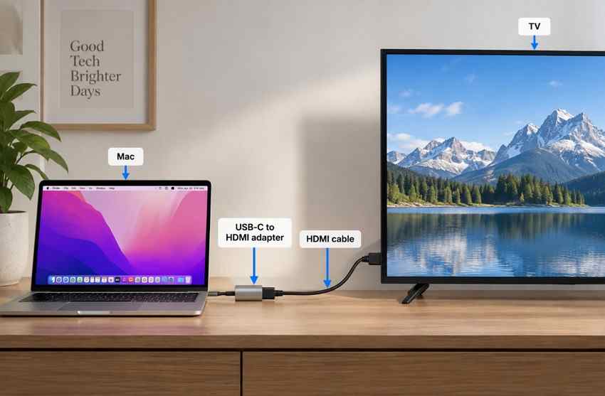 connect mac directly to tv with hdmi adapter