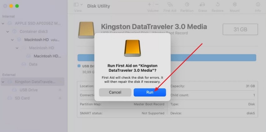 click run to finish the process