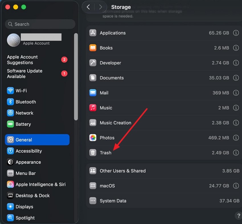access trash on mac device