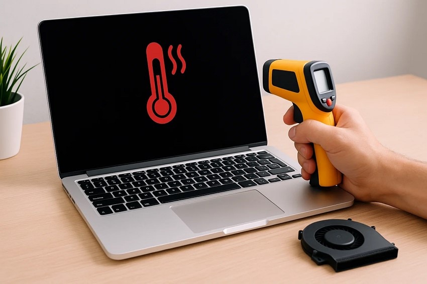 check device for overheating