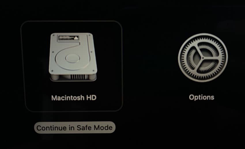 boot mac in safe mode