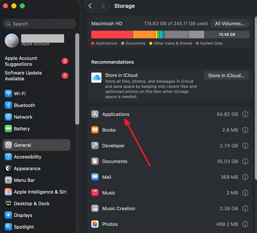 select folder to remove files