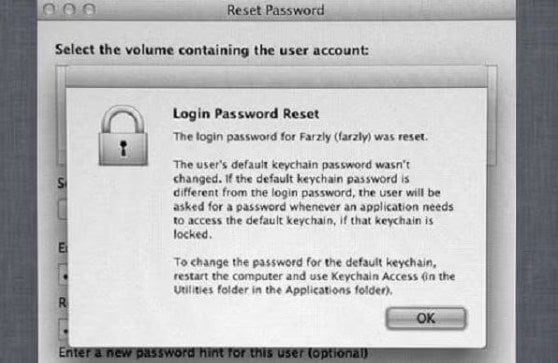 complete mac password reset in the terminal