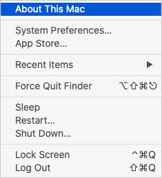look for the about this mac option