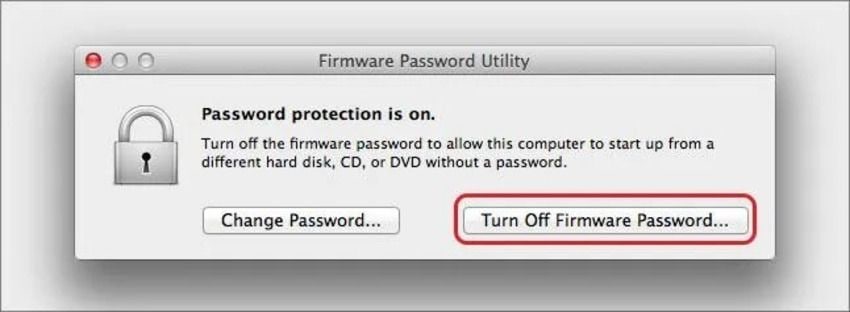 turn off firmware password