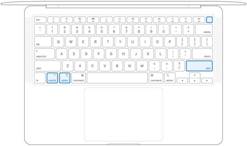 keyboard keys to reset the smc