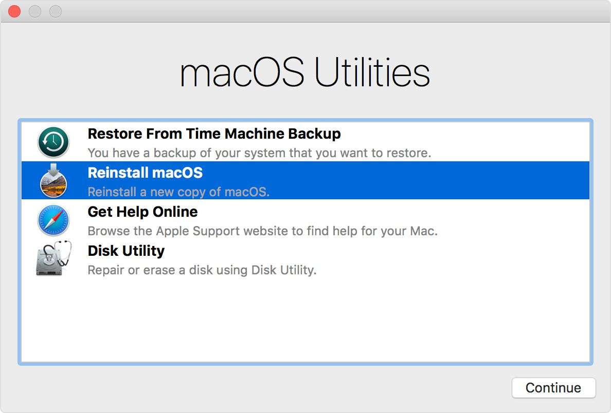 reinstall if macbook doesnt turn on after update