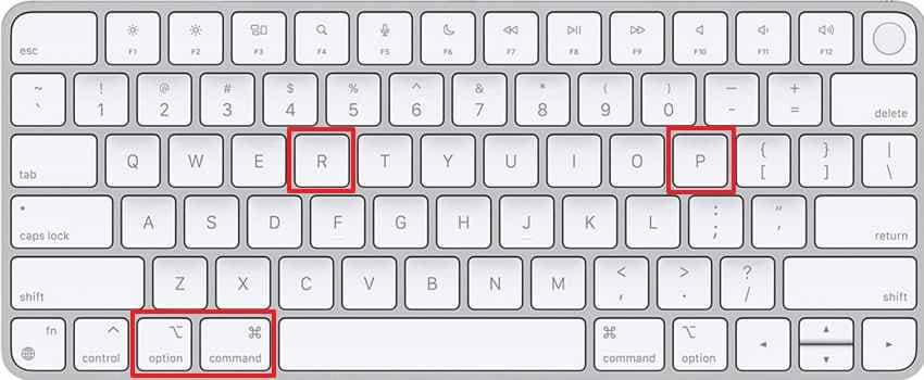 reset nvram key combination