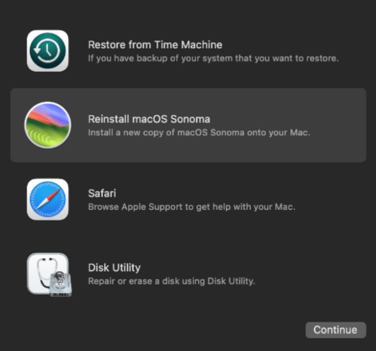 reinstall mac operating system