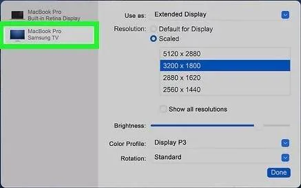 select your mac external monitor to adjust settings