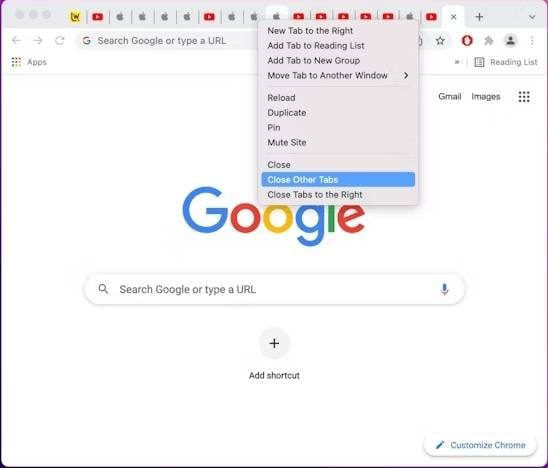 evite o superaquecimento do mac fechando as guias não utilizadas do navegador