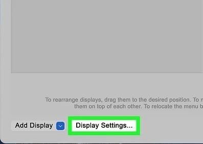 click display settings