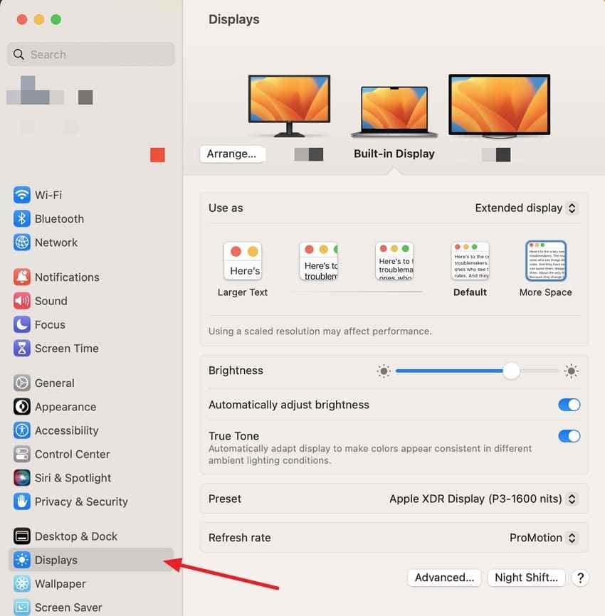 review accessibility display colors