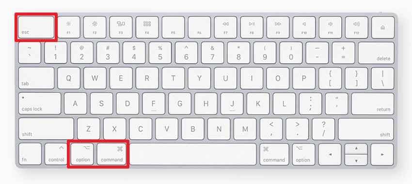 option command escape keyboard shortcut