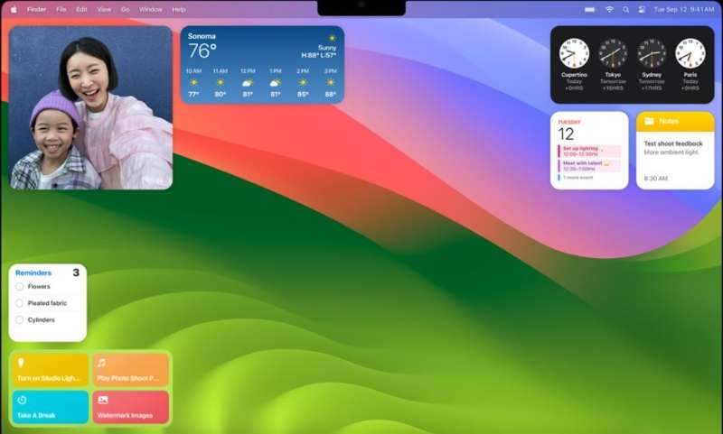 desktop widgets on the desktop