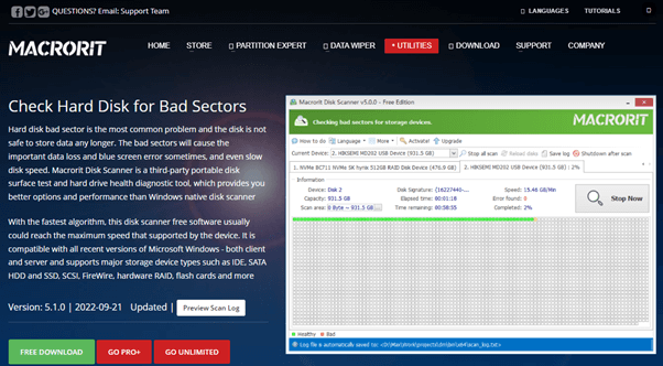 wondershare recoverit bad sectors