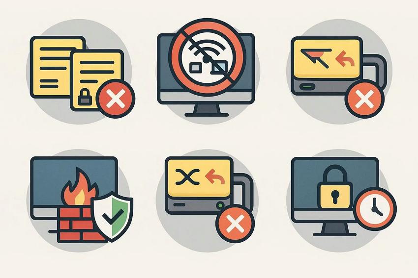 mapped network not showing causes