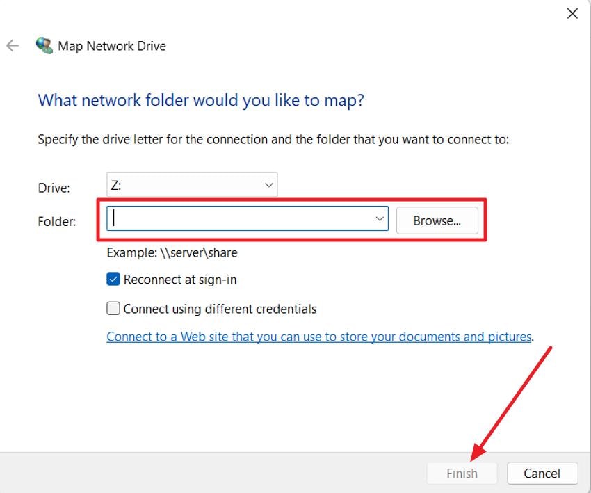 reconnect mapped network drive