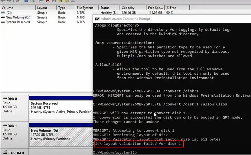 mbr2gpt validation failed