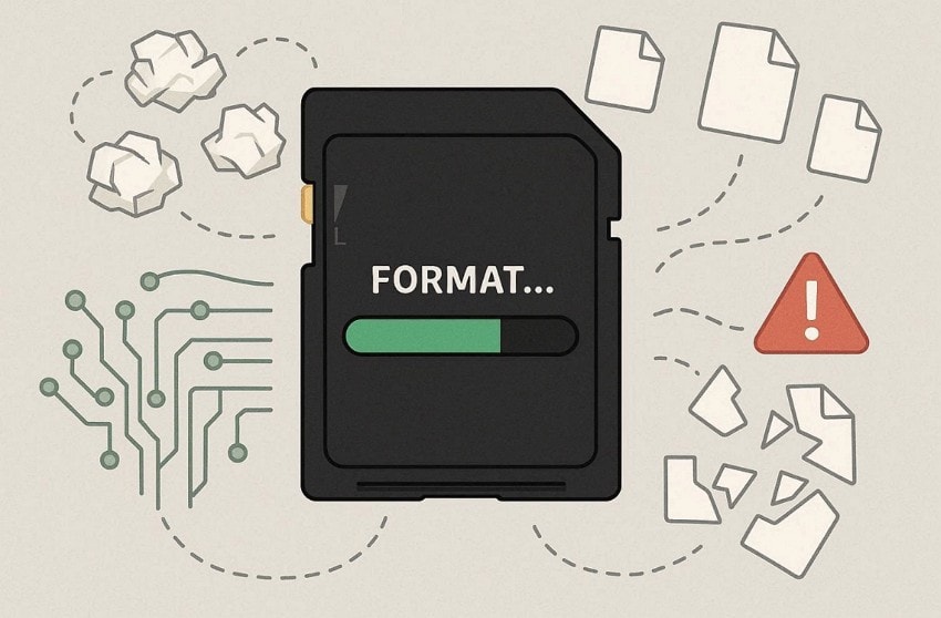 define memory card formatting means