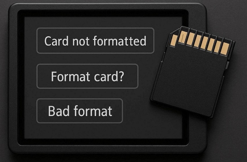 common memory card formatting errors