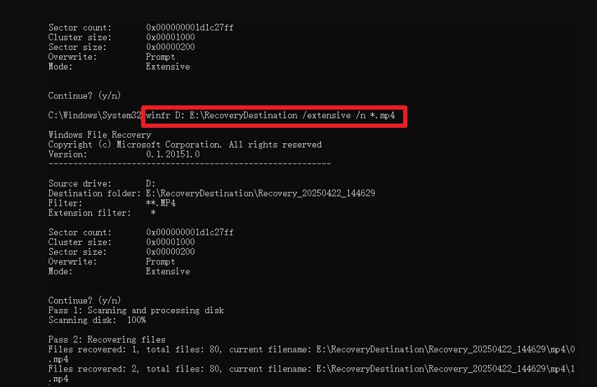 recover video with window file recovery