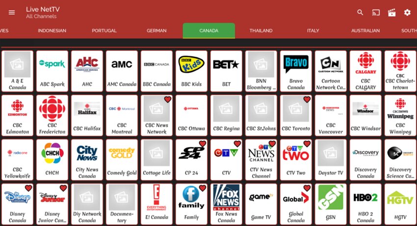 access live net tv application