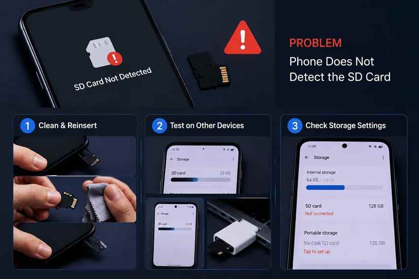 fix android phone not detecting sd card