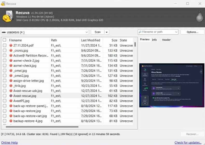 recuva deleted file recovery