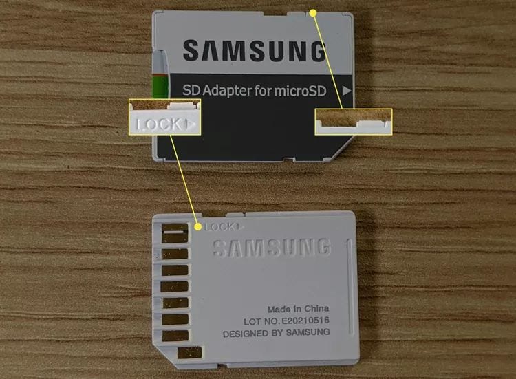 microsd card write protected with adapter