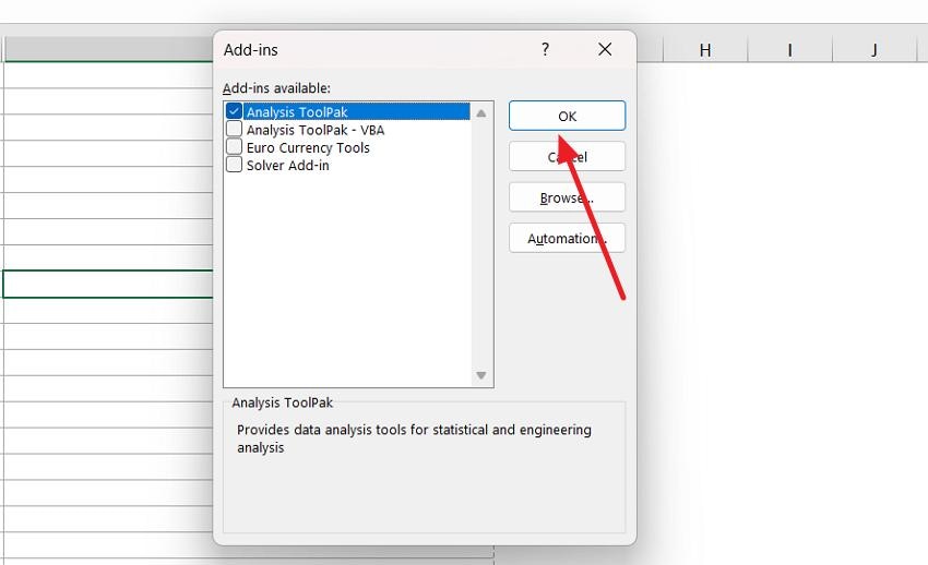 uncheck ad ins to disable