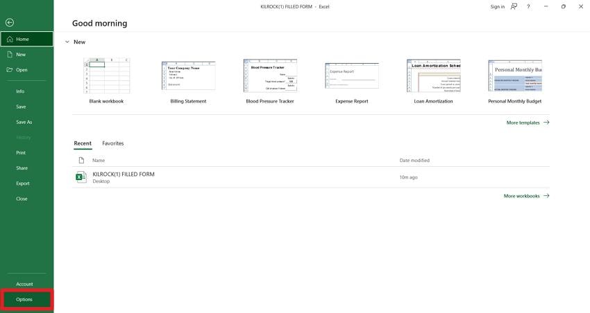 press file select options