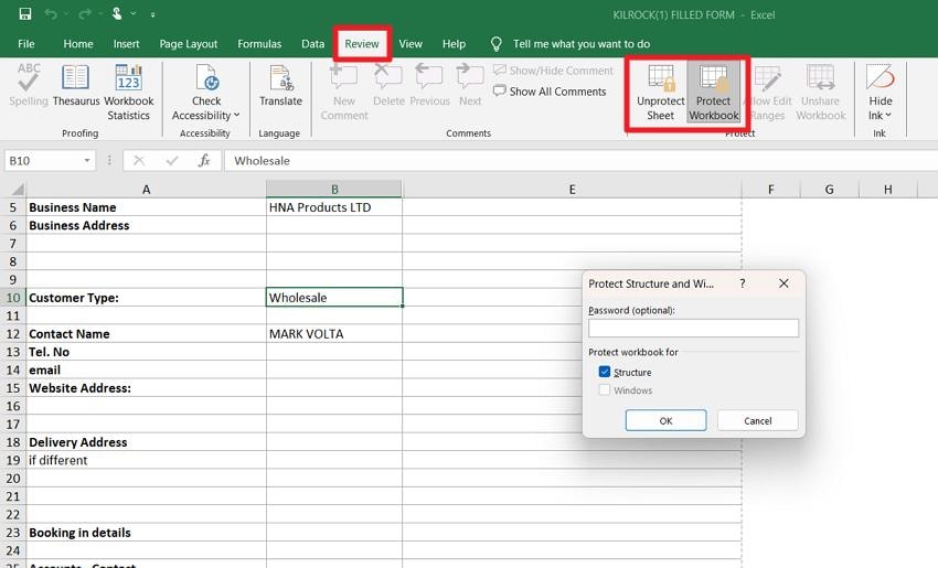 press review protect sheet