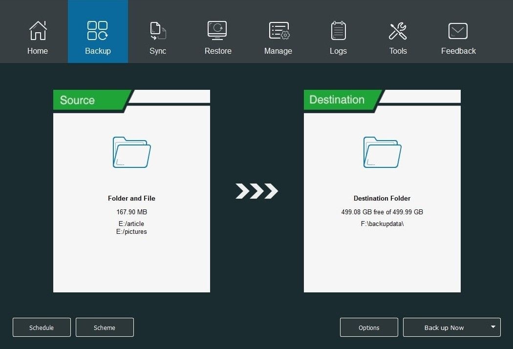 ferramenta de backup synology minitool shadowmaker