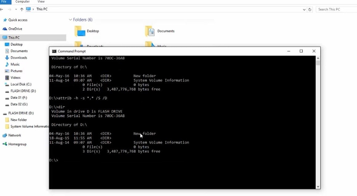 gunakan perintah attrib untuk file mkv recovery