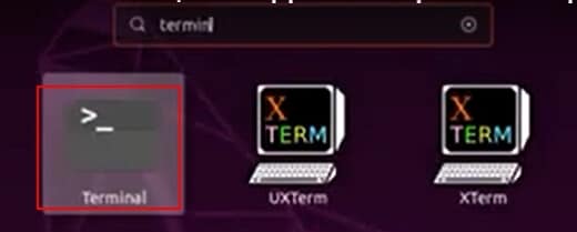 buka terminal pada linux