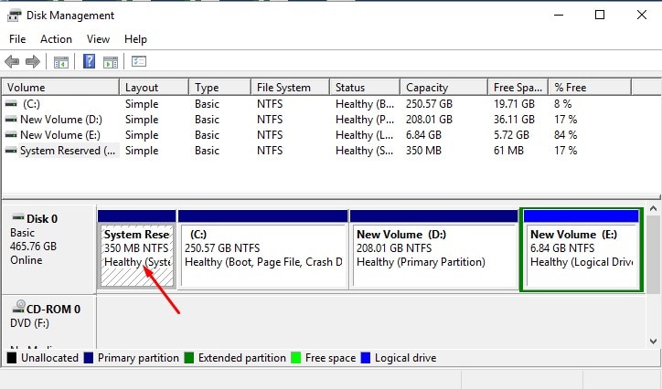move the msr reserved partition