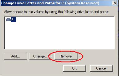 remove the drive letter
