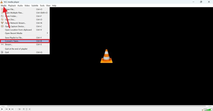 select convert save option vlc