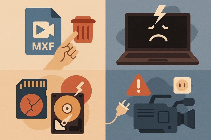 causes mxf file loss
