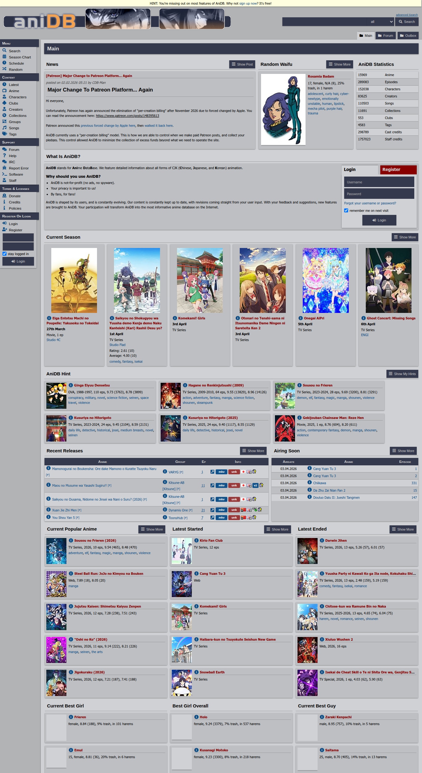 anidb detailed anime database