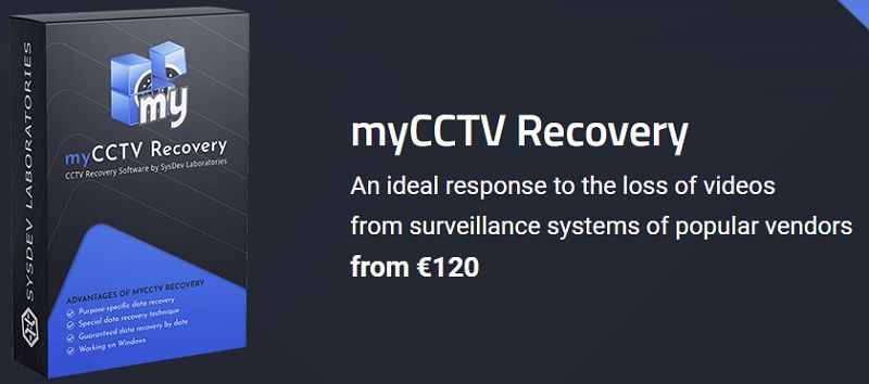 strumento di recupero mycctv per filmati digitali