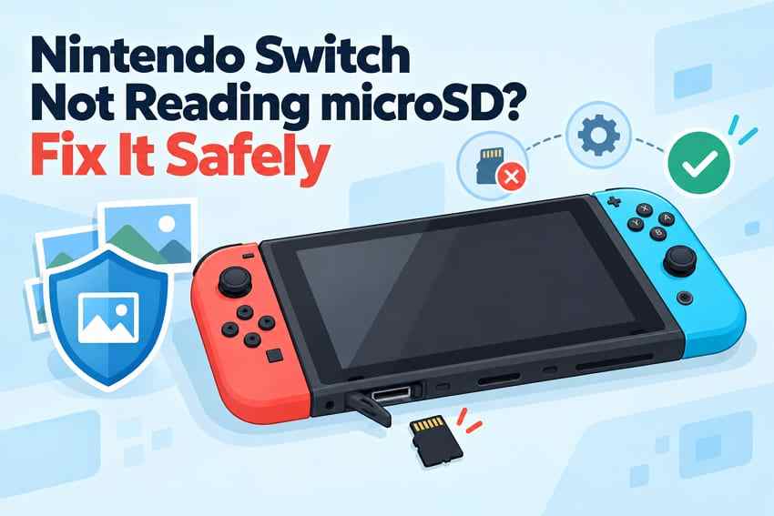 Nintendo Switch Not Reading a microSD Card? Fix It Without Losing Screenshots