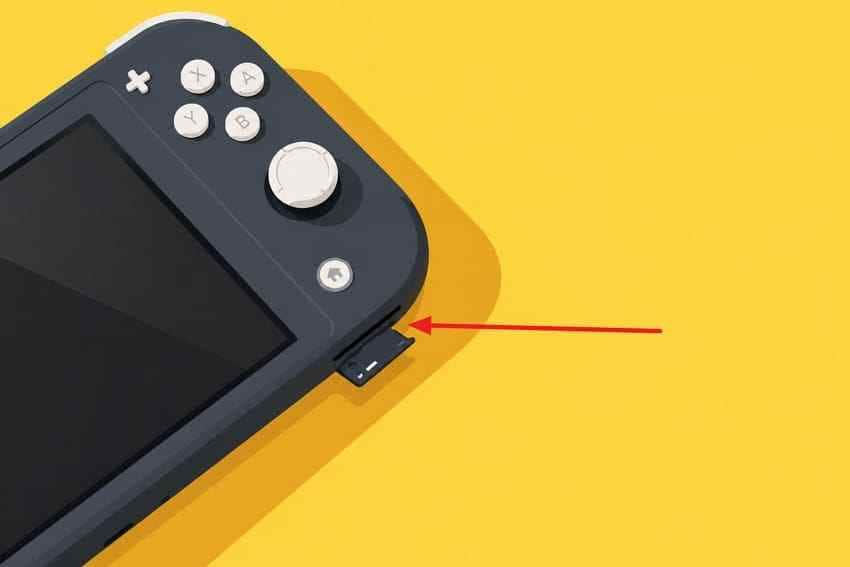 inspect nintendo switch microsd card slot