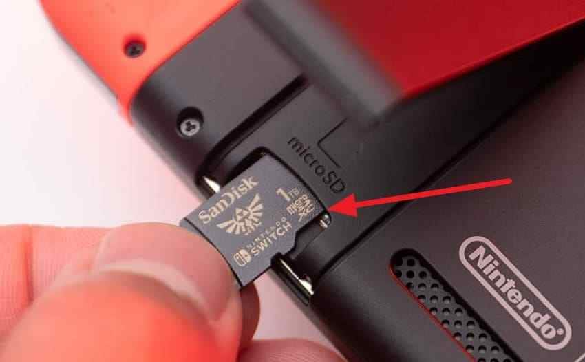 reinsert microsd card into nintendo switch