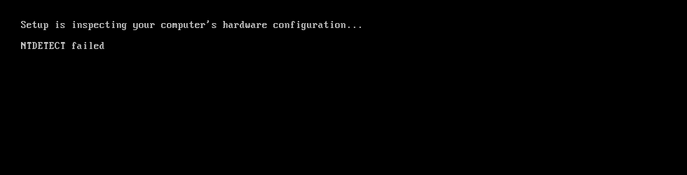 how to fix ntdetect failed error