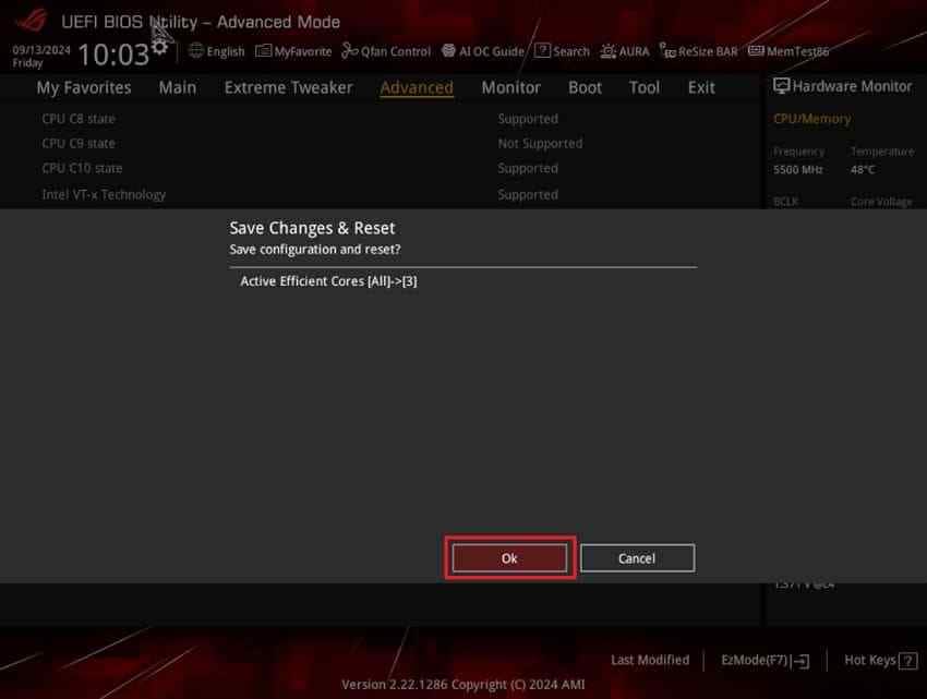 restore bios tuning settings defaults