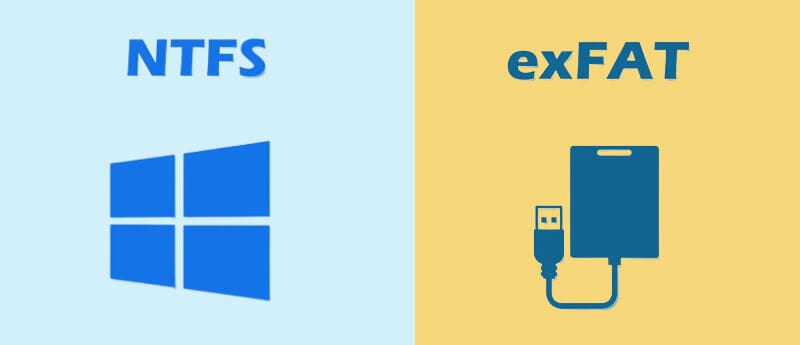 difference between ntfs and exfat in compatibility